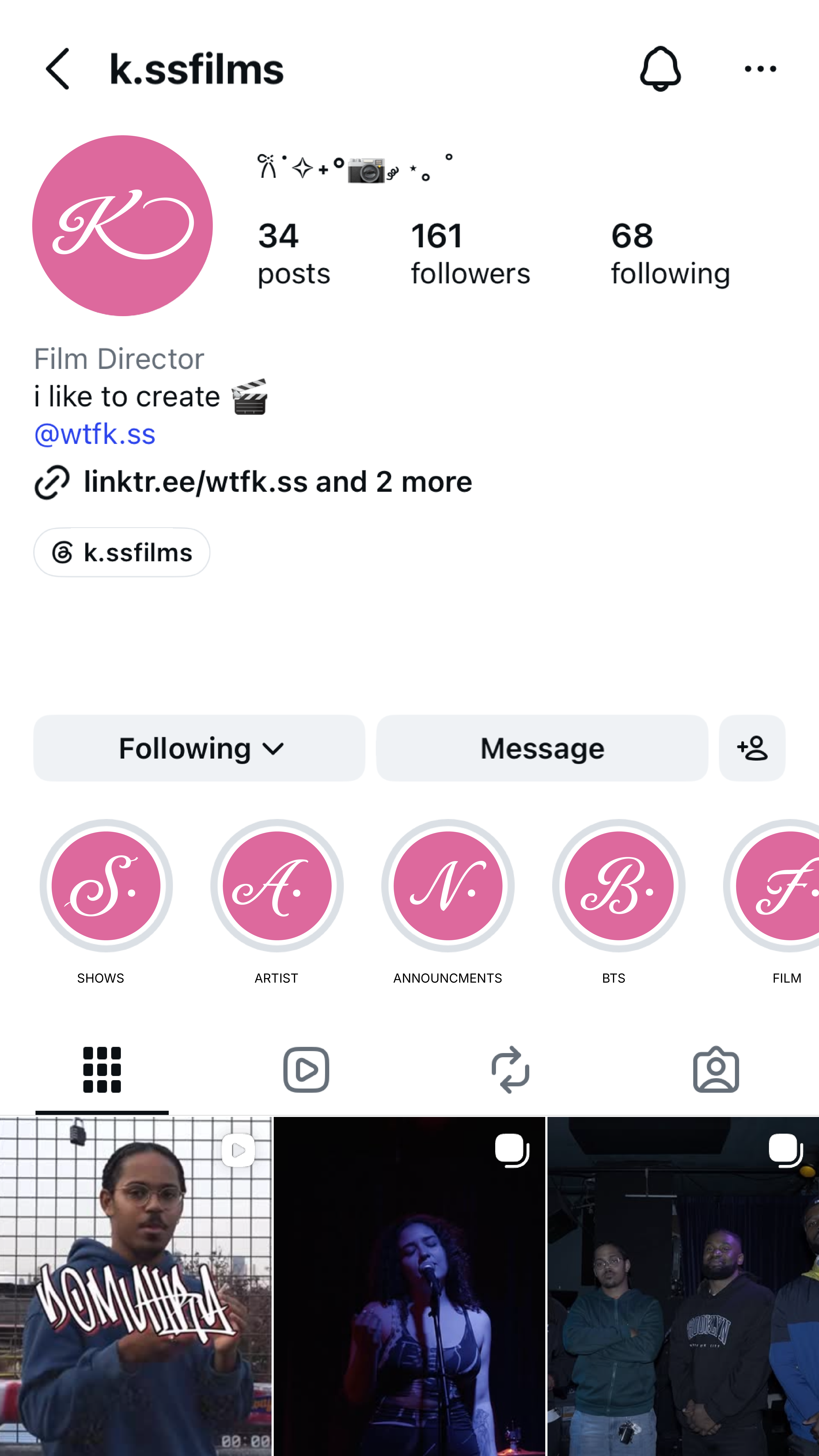 K.SS Instagram reel post